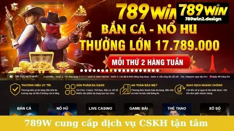 Giới Thiệu 789Win 789W cung cấp dịch vụ CSKH tận tân