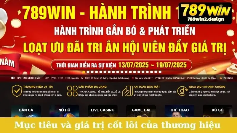 Giới Thiệu 789Win Mục tiêu và giá trị cốt lõi của thương hiệu